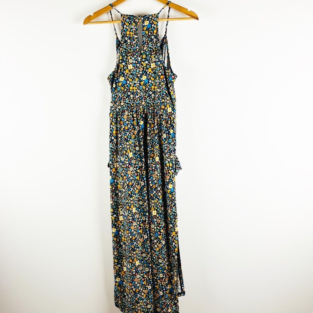 2/$20 BCBGeneration Floral Midi Dress With Draped Pockets Small - Picture 4 of 5